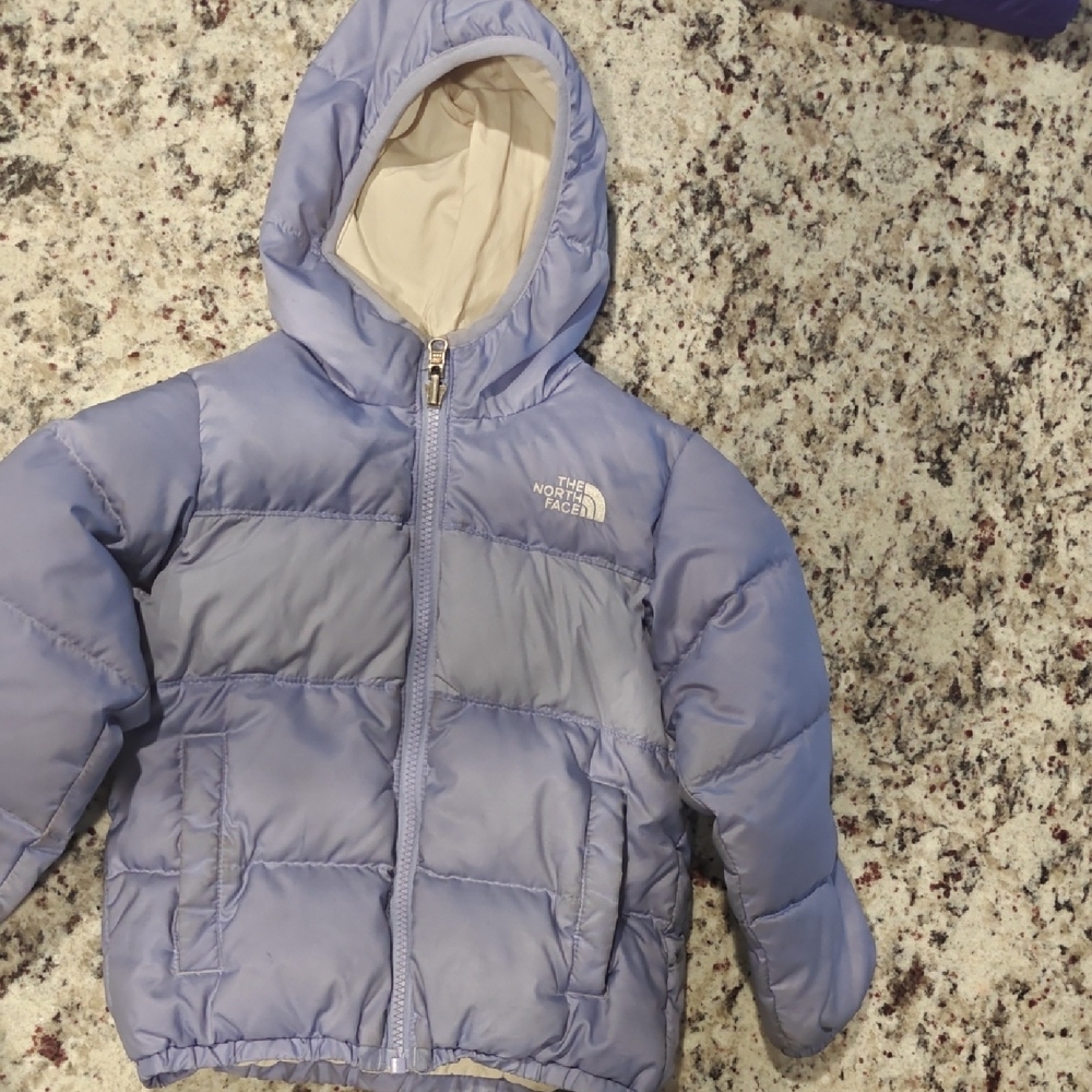The North Face Purple Puffer Jacket - Picture 1 of 2